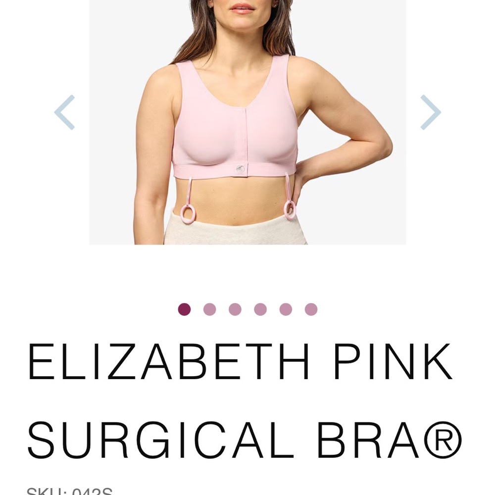 Elizabeth Pink Surgical Bra - Soft Pink